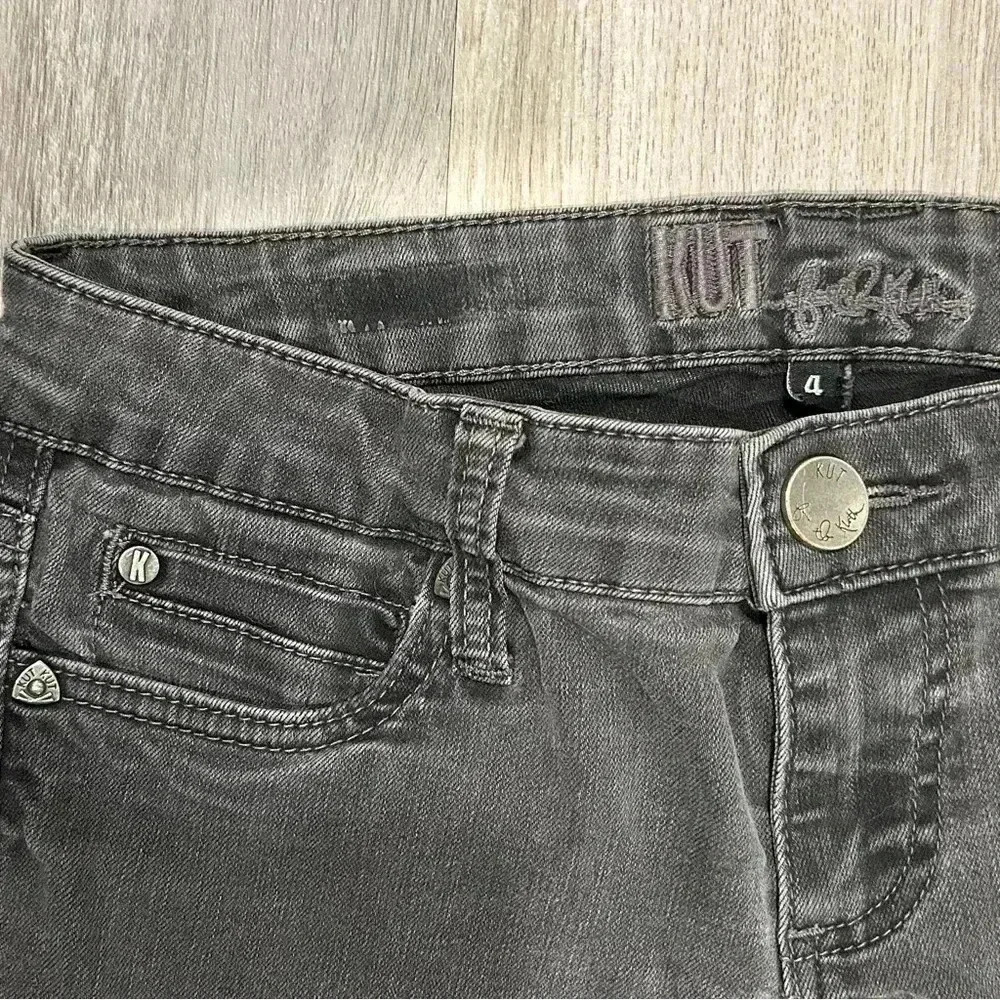 KUT From The Kloth Diana Skinny Mid Rise Jeans Dark Wash Black Denim Size 4 - Picture 5 of 11